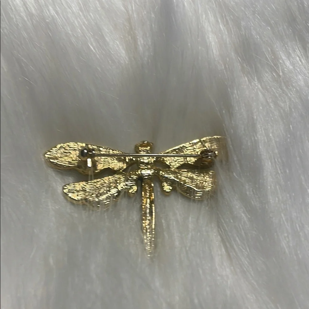 Elegant Gold Dragonfly Accent